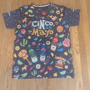 Cinco De Mayo Men's Large T-Shirt Short Sleeve Holiday Festive Funny Graphic